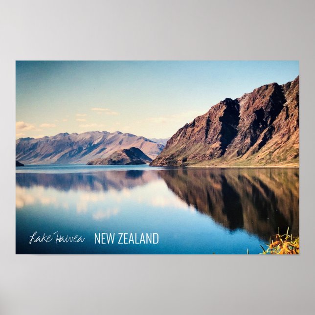Lake Hawea New Zealand Otago travel Poster (Front)