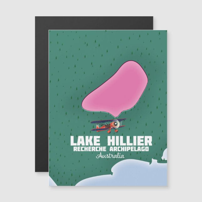 Lake Hillier Australian map. (Front/Back)