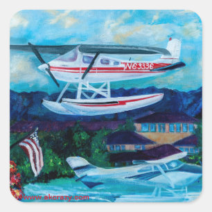 Lake Hood, Anchorage, Alaska Square Sticker