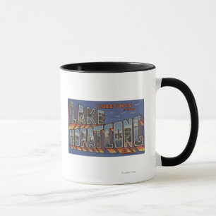 Lake Hopatcong, New Jersey - Large Letter Scenes Mug