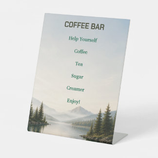 Lake House Airbnb Coffee Bar Station Sign
