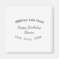 Lake house beach happy birthday add name date year