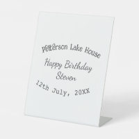 Lake house beach happy birthday add name date year