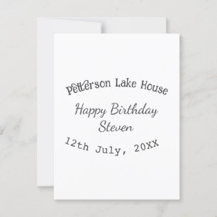 Lake house beach happy birthday add name date year postcard