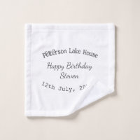 Lake house beach happy birthday add name date year