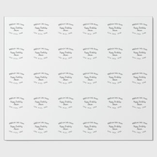 Lake house beach happy birthday add name date year wrapping paper