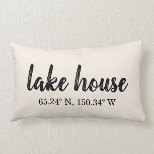 Lake House Custom Coordinates Lumbar Cushion