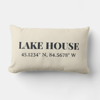 Lake House Custom Coordinates Lumbar Cushion