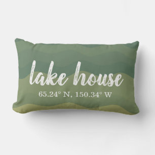 Lake House Custom Coordinates Lumbar Cushion