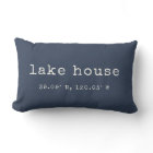 Lake House Custom Coordinates Throw Pillow