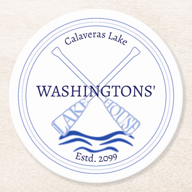 Lake House Drink Beer Cottage Bottle Coasters (Front)