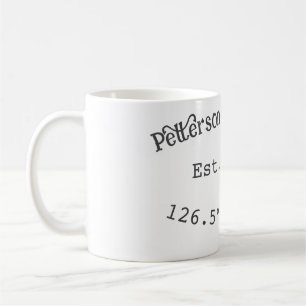 Lake house ets. Date year custom coordinates add n Coffee Mug