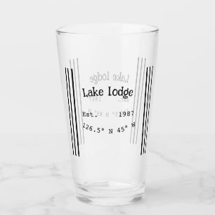 Lake house ets. Date year custom coordinates add n Glass