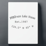 Lake house ets. Date year custom coordinates add n Plaque<br><div class="desc">Design</div>