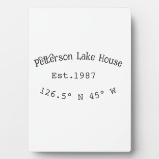 Lake house ets. Date year custom coordinates add n Plaque