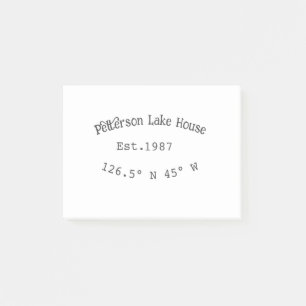 Lake house ets. Date year custom coordinates add n Post-it Notes