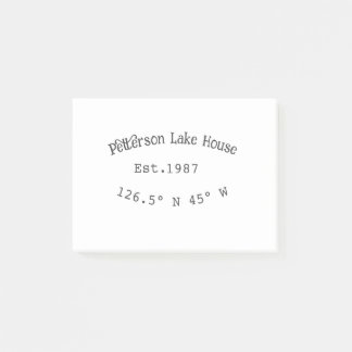 Lake house ets. Date year custom coordinates add n Post-it Notes