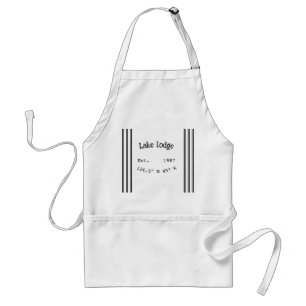 Lake house ets. Date year custom coordinates add n Standard Apron