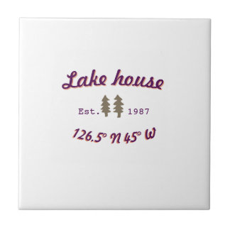 Lake house ets. Date year custom coordinates add n Tile