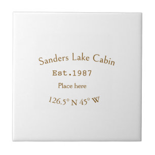 Lake house ets. Date year custom coordinates add n Tile