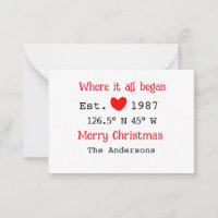 Lake house ets. Date year custom coordinates red