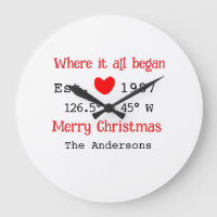 Lake house ets. Date year custom coordinates red