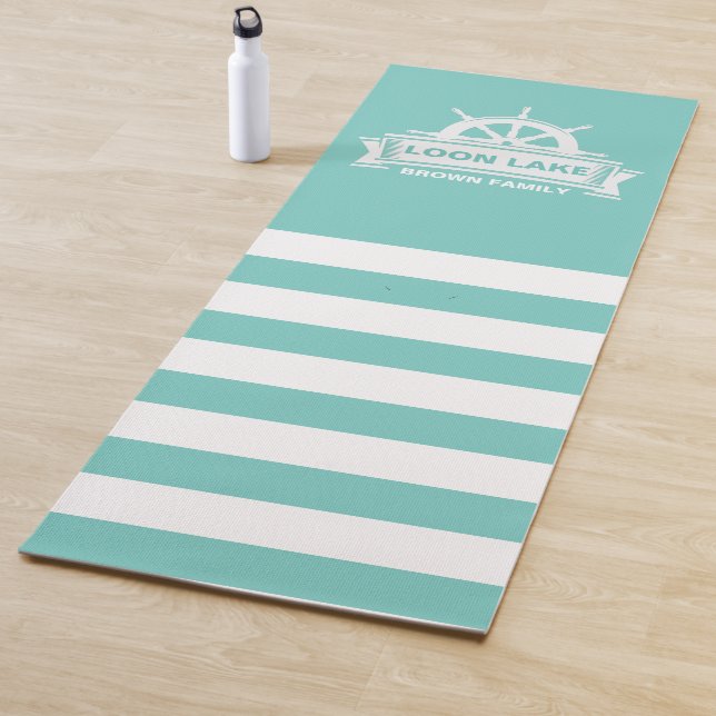 Lake House Family Name Vacation Yoga Mat (In Situ)