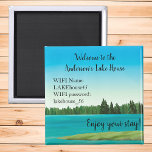 Lake House Magnet Vacation Rental Wifi Password<br><div class="desc">This design may be personalised by clicking the customise button and changing the name, initials or words. You may also change the text colour and style or delete the text for an image only design. Contact me at colorflowcreations@gmail.com if you with to have this design on another product. Purchase my...</div>