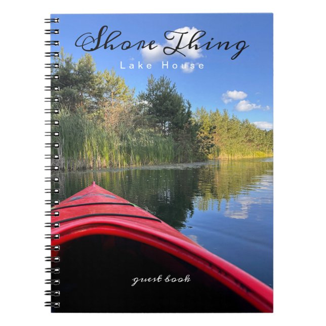 Lake House Rental Property Sign-In Guest Book (Front)