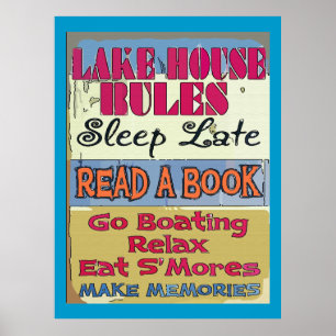 Lake House Rules Sign