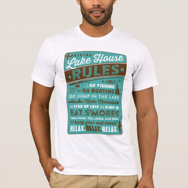 Lake House Rules T-Shirt (Front)