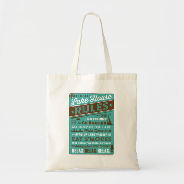 Lake House Rules Tote Bag (Front)