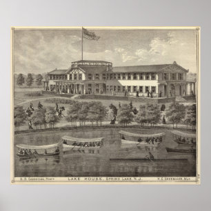 Lake House, Spring Lake, NJ Poster