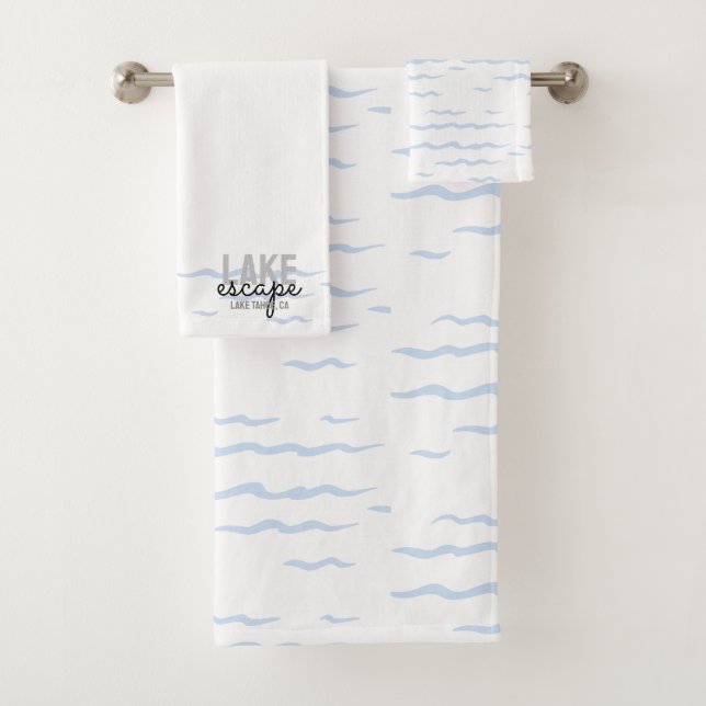Lake House Vacation Rental -  Bath Towel Set (Insitu)