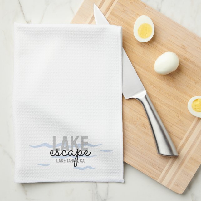 Lake House Vacation Rental - Kitchen Towel (Quarter Fold)