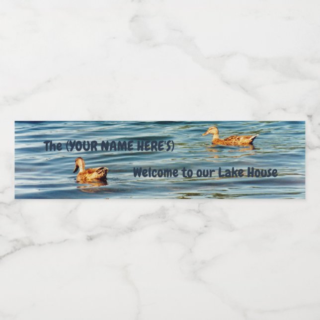 Lake House Water Bottle Label (Single Label)