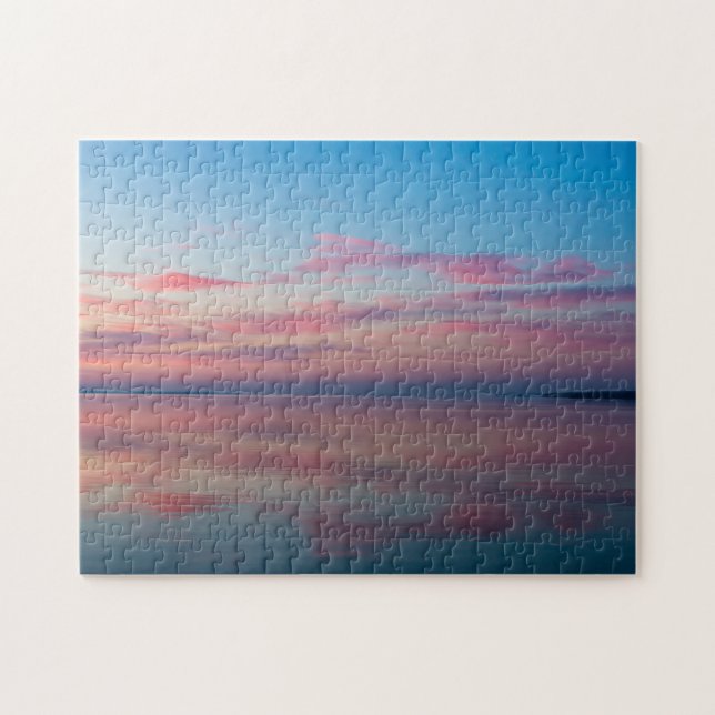 Lake Huron Pink Sunrise Jigsaw Puzzle (Horizontal)