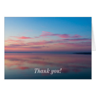 Lake Huron Pink Sunrise Thank You Card