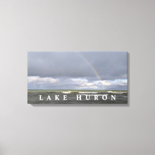 Lake Huron Rainbow Canvas Print