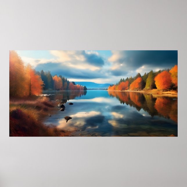 Lake in autumn  poster (Front)