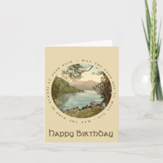 Lake in Kerry Ireland Vintage Happy Birthday Card