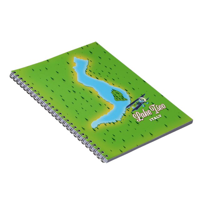Lake Iseo Italy map Notebook (Right Side)