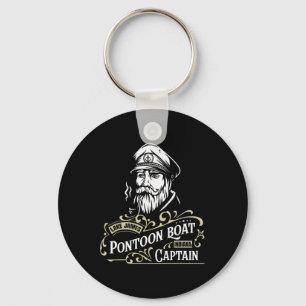 Lake James Indiana Pontoon Captain Vintage Key Ring