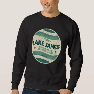 Lake James Shark Free and Unsalted Camping Indiana Sweatshirt