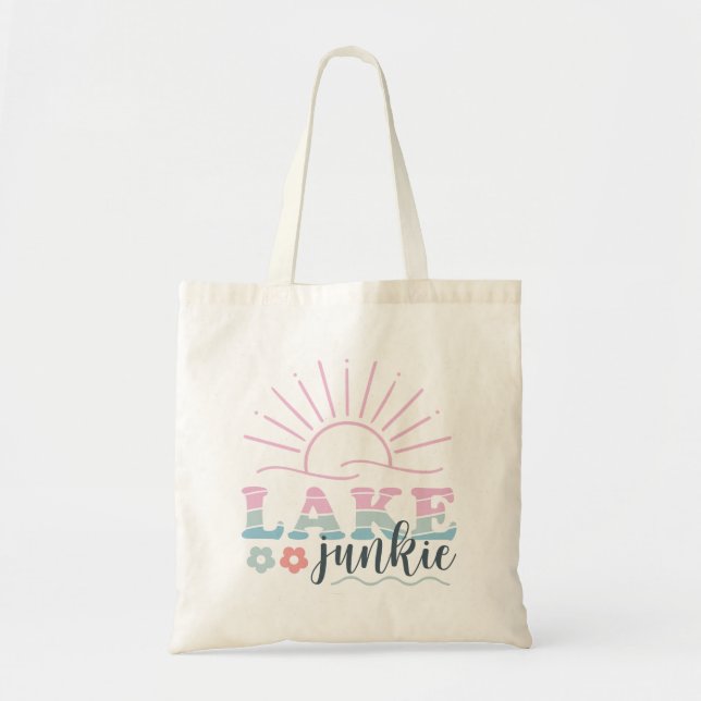 Lake Junkie - Companion for Your Water Adventures Tote Bag (Front)