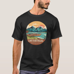 Lake Kabetogama Minnesota Boating Fishing Emblem T-Shirt