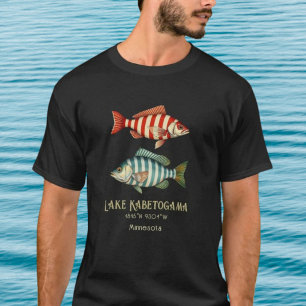 Lake Kabetogama Minnesota nautical fish T-Shirt