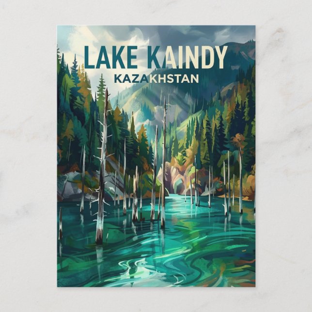 Lake Kaindy Kazakhstan Postcard (Front)