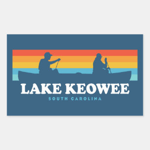 Lake Keowee South Carolina Canoe Rectangular Sticker