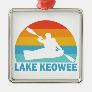 Lake Keowee South Carolina Kayak Metal Tree Decoration